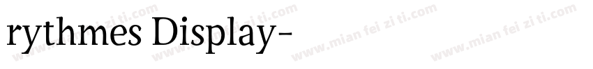 rythmes Display字体转换